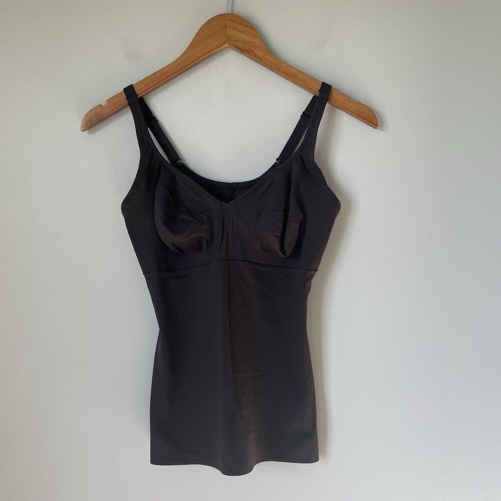 Ruby Ribbon Everyday Shape Camisole Tank Shapewear Black Women's 38 STY #3068
